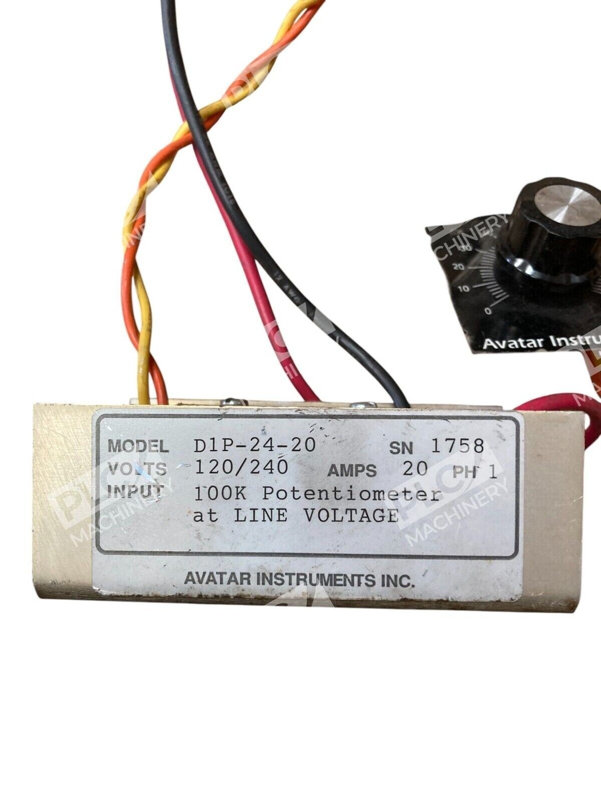 Avatar Instruments 120/240V 20A 1PH 100K Potentiometer at Line Voltage D1P-24-20 - Image 3