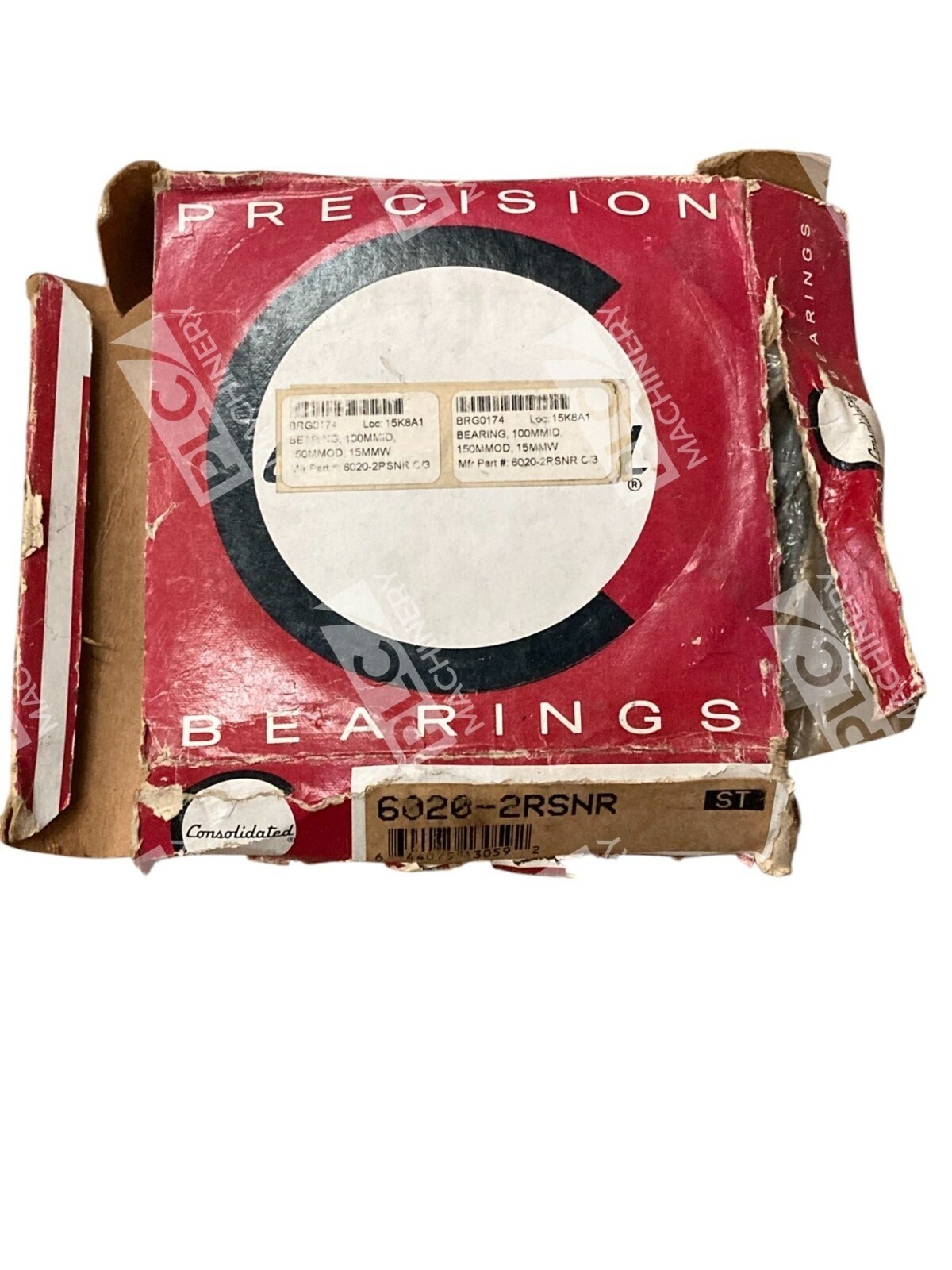 Precision Consolidated Bearings 6020-2RSNR - Precision Consolidated Bearings 100mm Bore Ball Bearing 6020