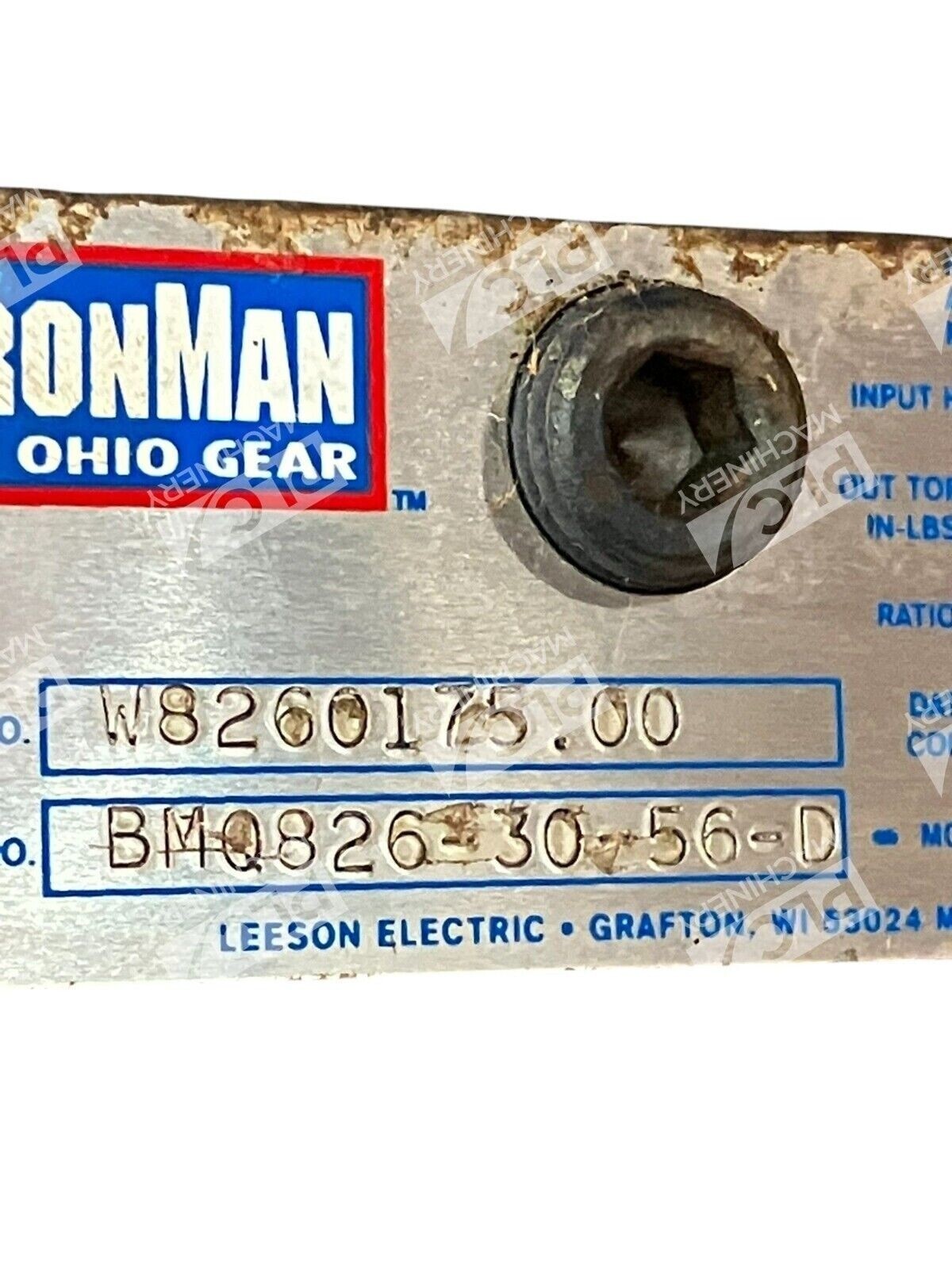 Ohio Gear Leeson Electric W8260175.00 30:1 Ironman Reducer BMQ826-30-56-D - Image 5