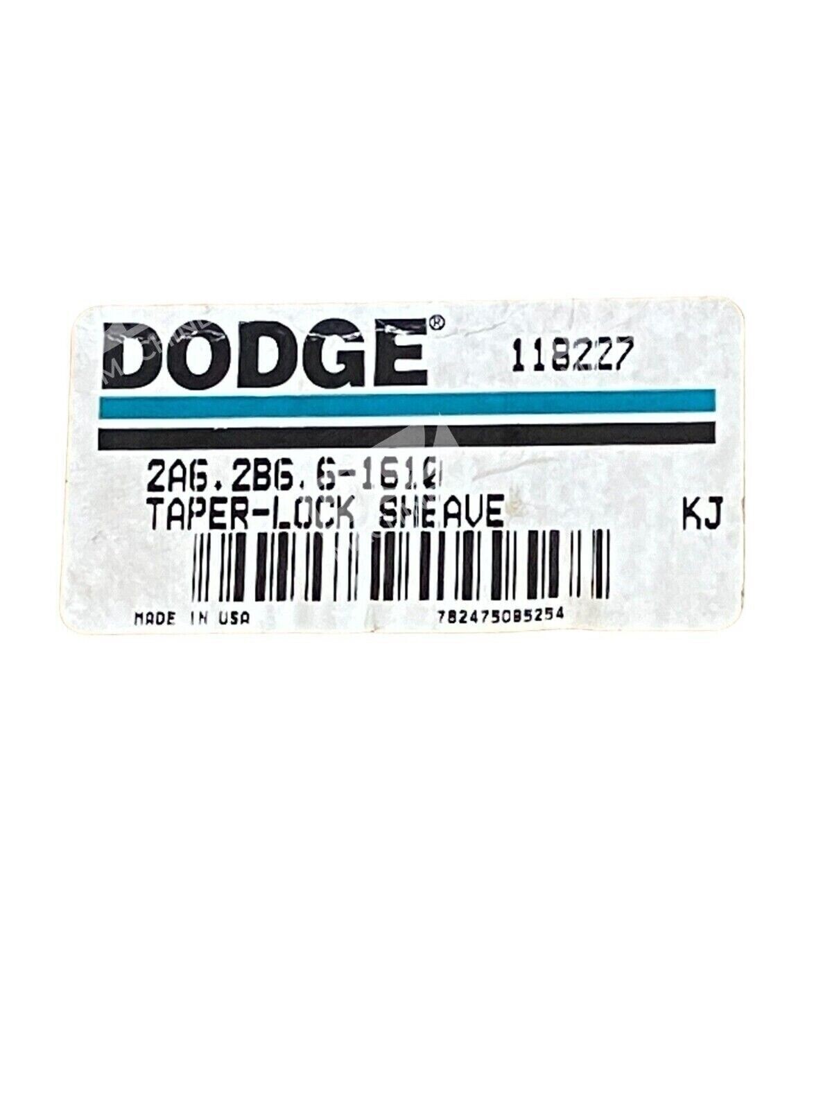 Dodge 2A6.2B6.6-1610 Taper Lock Sheave 118227 - Image 3