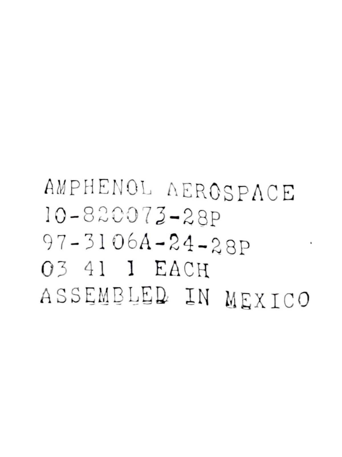Amphenol Aerospace 10-820073-29P Connector 97-3106A-24-28P - Image 3
