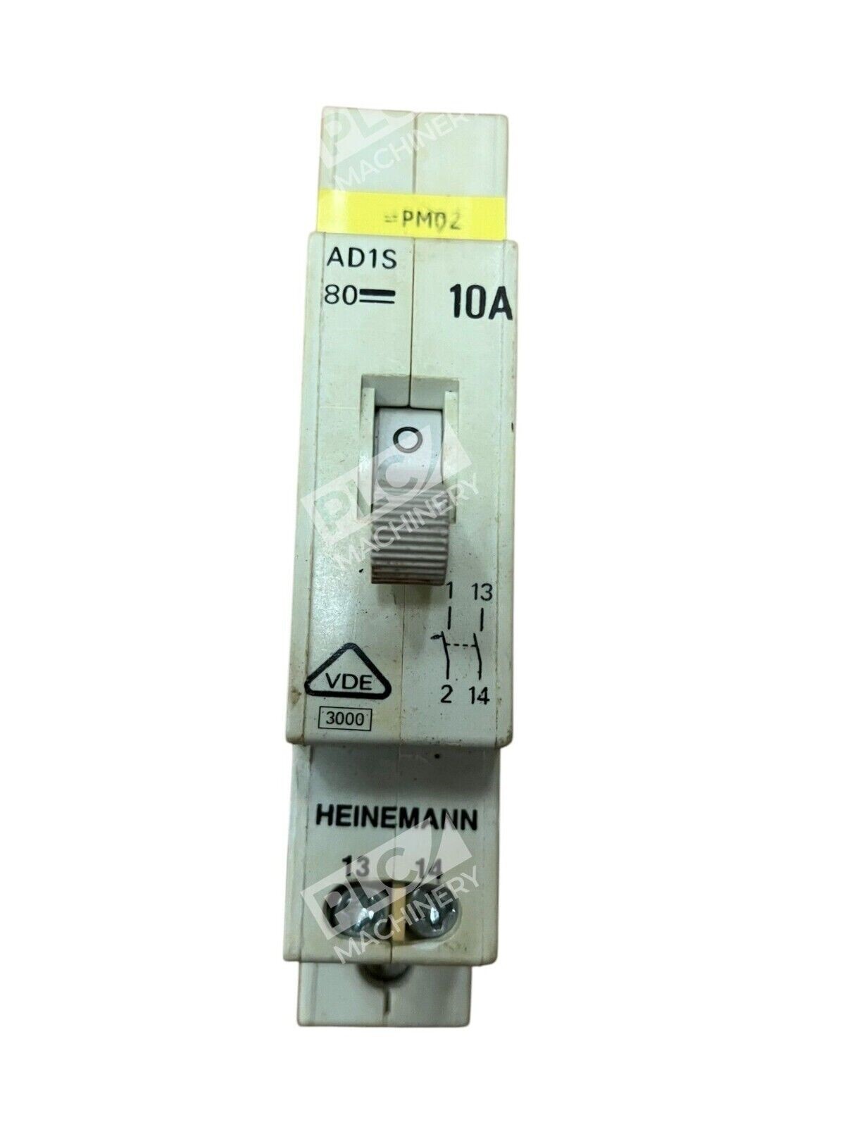 Heinemann AD1S-Y59-10 - Heinemann A-61 AD1S-B2-AO-DN-H-A-61 1 Pole 10A Circuit Break