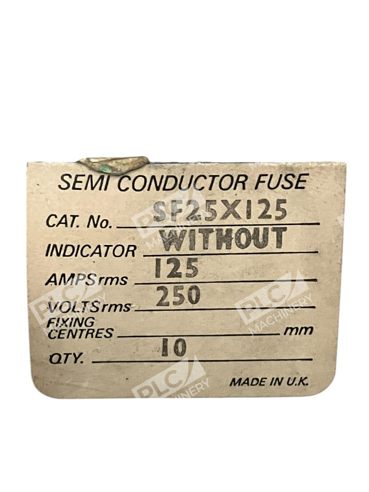 Cefco 125A 250V Semi Conductor Fuse SF25X125 - Image 4