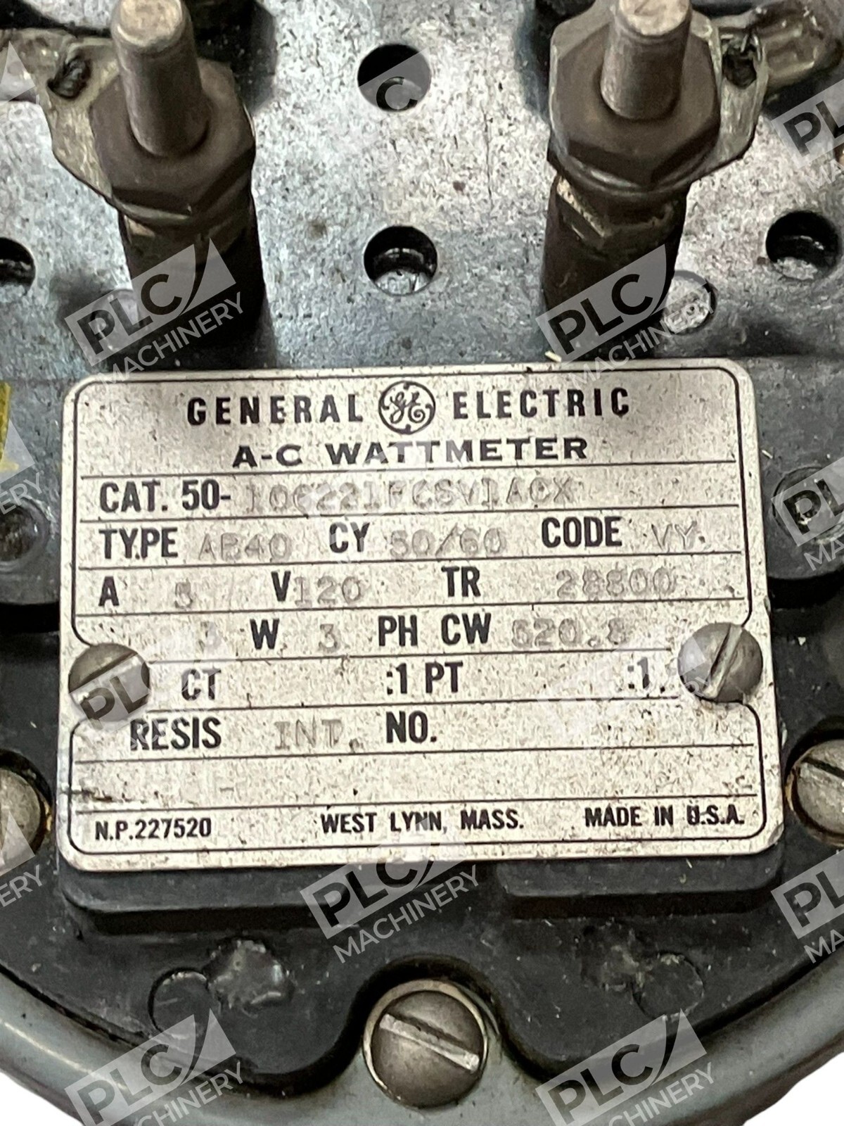 General Electric AB40 50/60CY 5A 120V 3W 3PH AC Wattmeter 50-106221FCSV1ACX - Image 4
