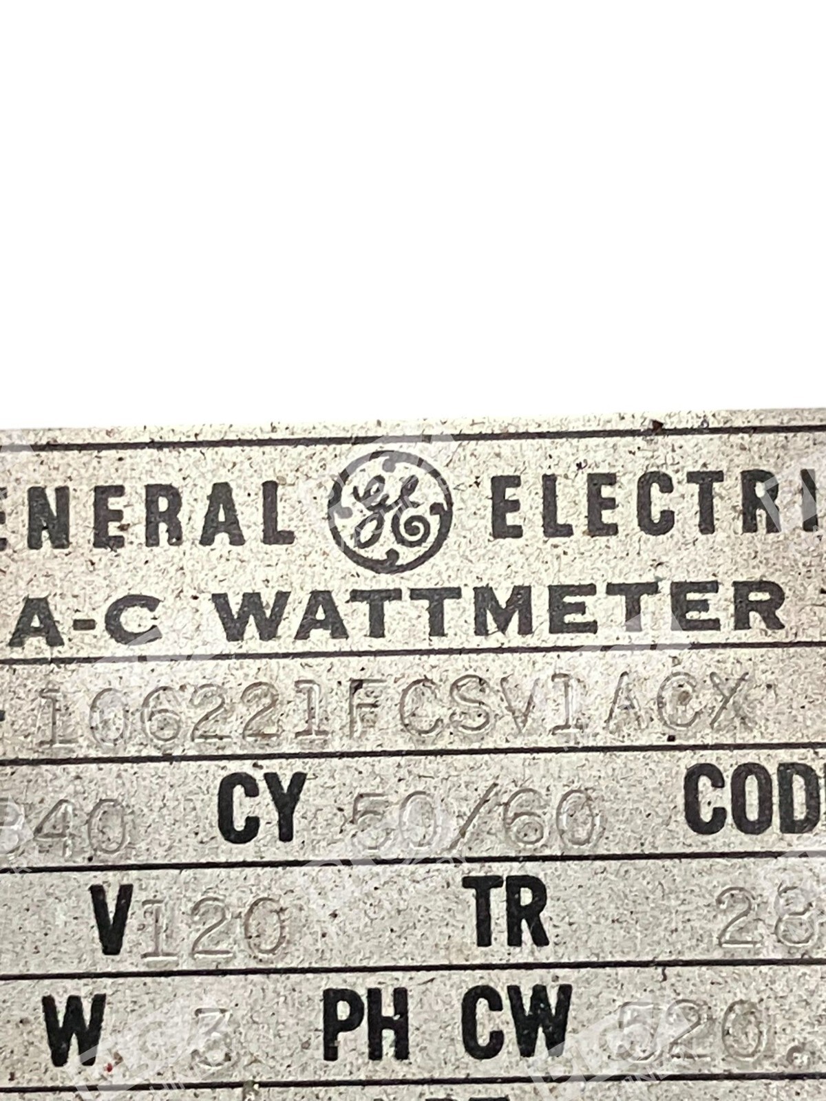 General Electric AB40 50/60CY 5A 120V 3W 3PH AC Wattmeter 50-106221FCSV1ACX - Image 7