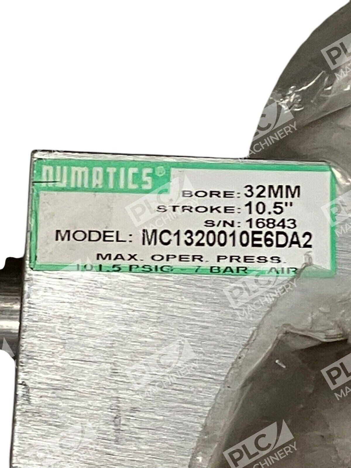 Numatics ASCO 32mm Bore 10.5" Stroke Pneumatic Cylinder MC1320010E6DA2 - Image 3