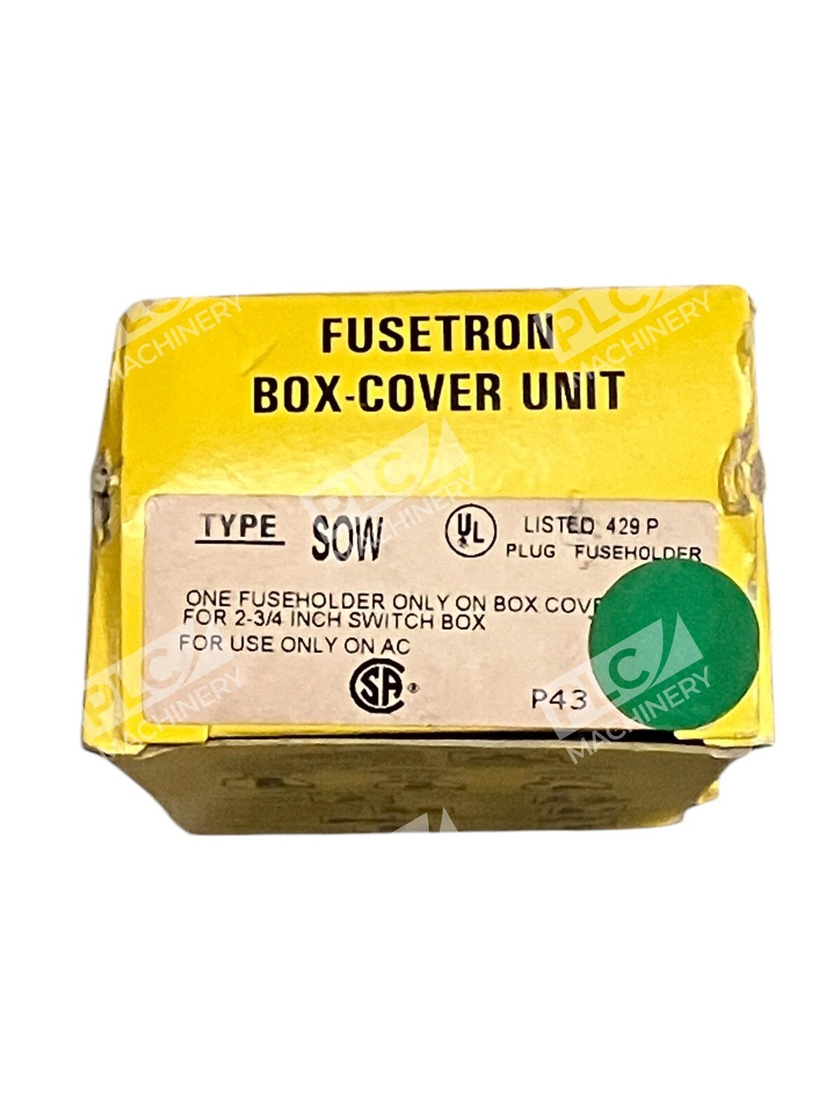 Bussmann SOW - Bussmann Cooper Fusetron Fuseholder Plug SOW
