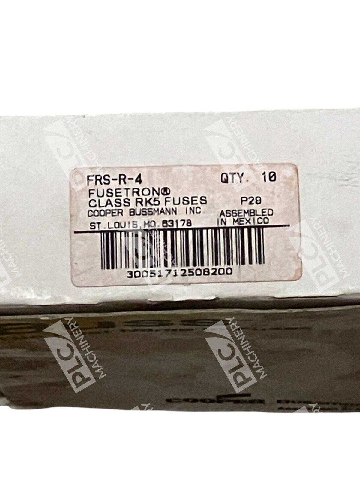 Bussmann Cooper Fusetron 4A 300VDC 600VAC Fuse FRS-R-4 (Box of 9) - Image 3