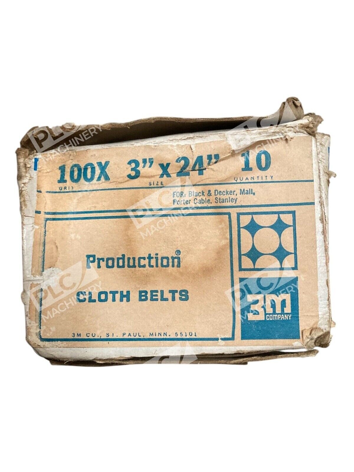 3M 100X 3"x24" - 3M Production Cloth Belts 100X 3"x24" (Box of 10)