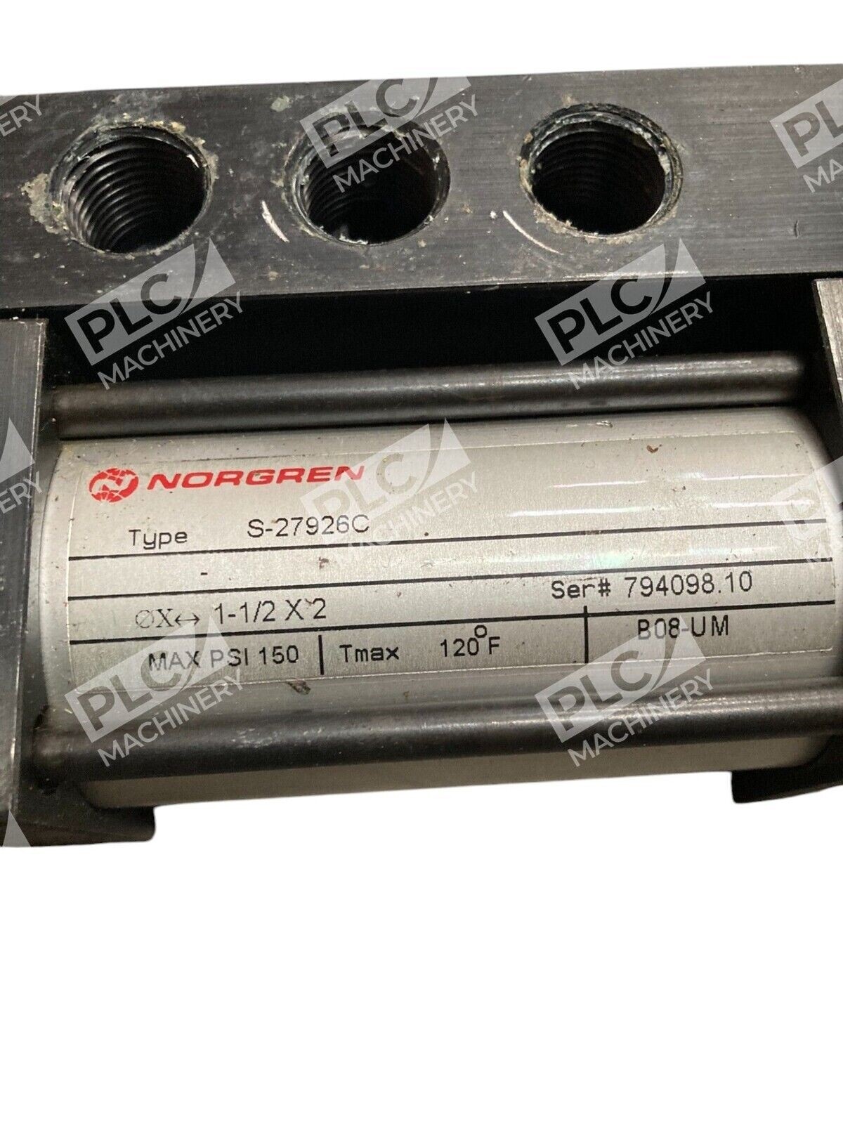 Norgren 1-1/2x2 150PSI B08-UM Pnuematic Cylinder S-27926C - Image 3