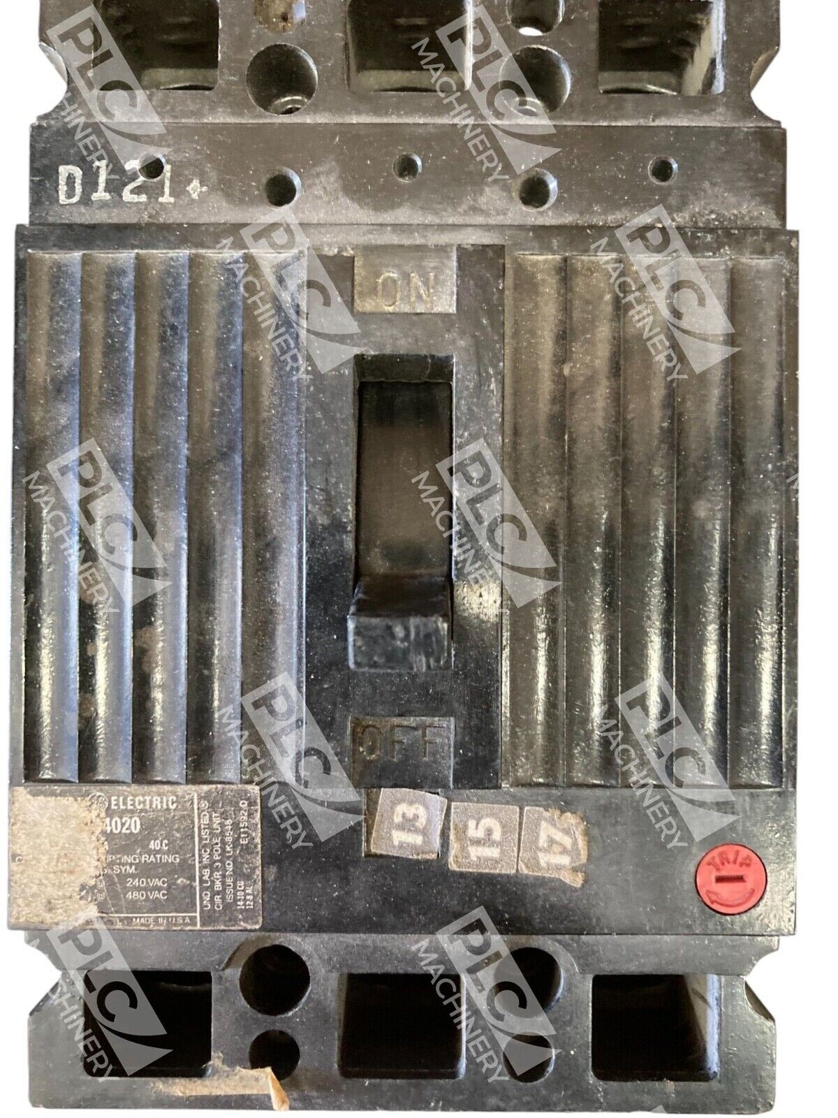 General Electric GE 3 Pole Circuit Breaker 20A TED134020 - Image 8