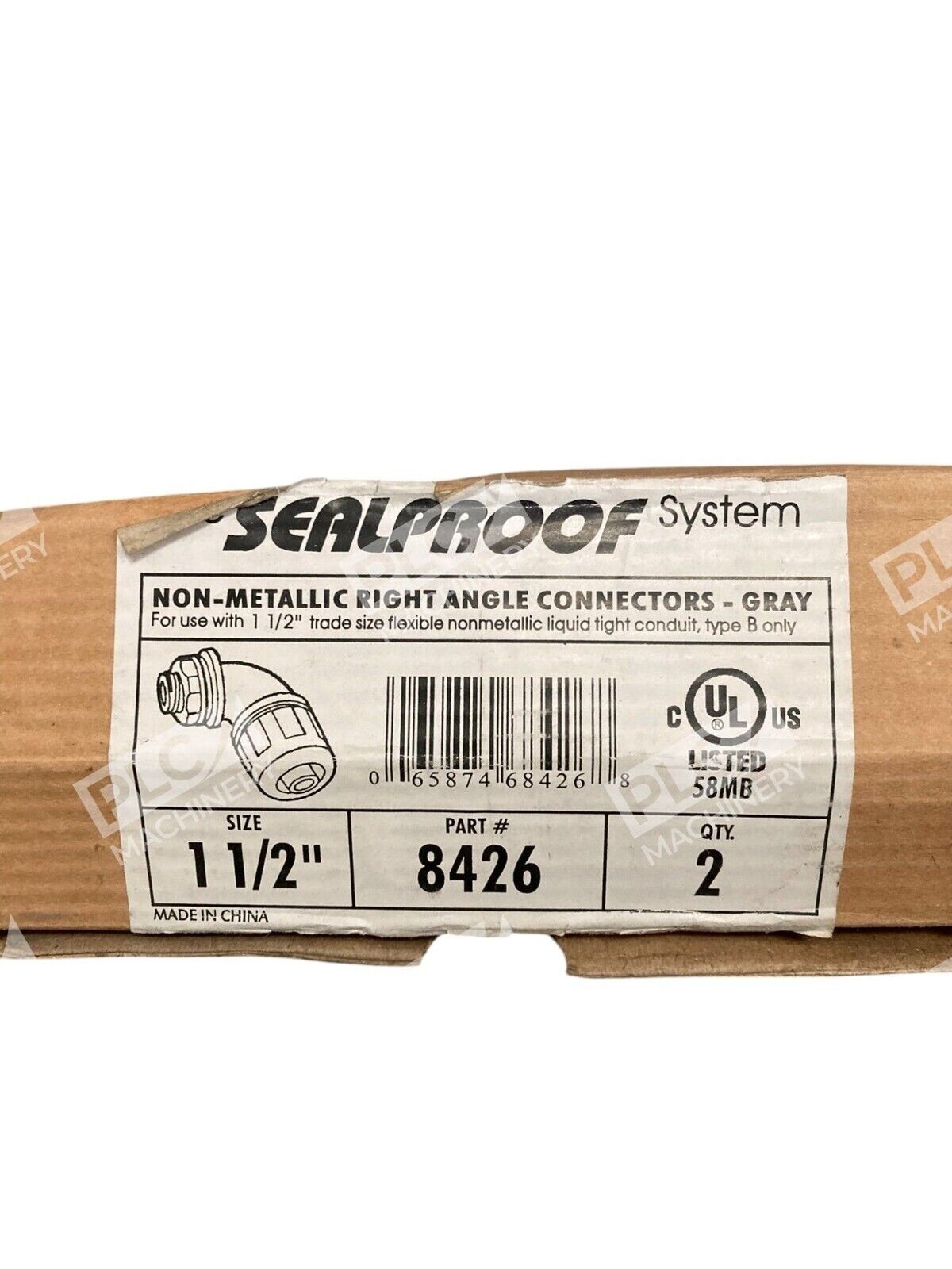 Sealproof 8426 - Sealproof System 1-1/2" Gray Non-Metallic Right Angle Connec