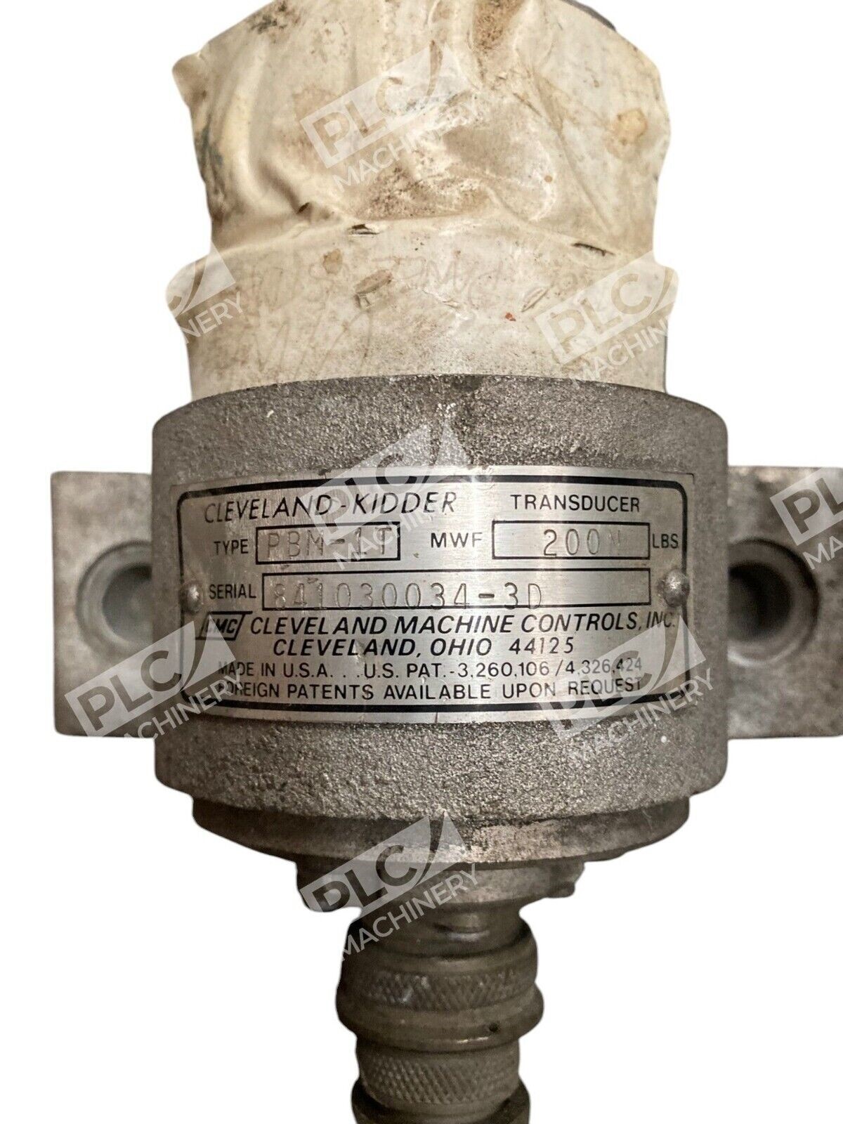 Cleveland Kidder Machine Controls MWF200LBS Transducer PBM-1T - Image 3