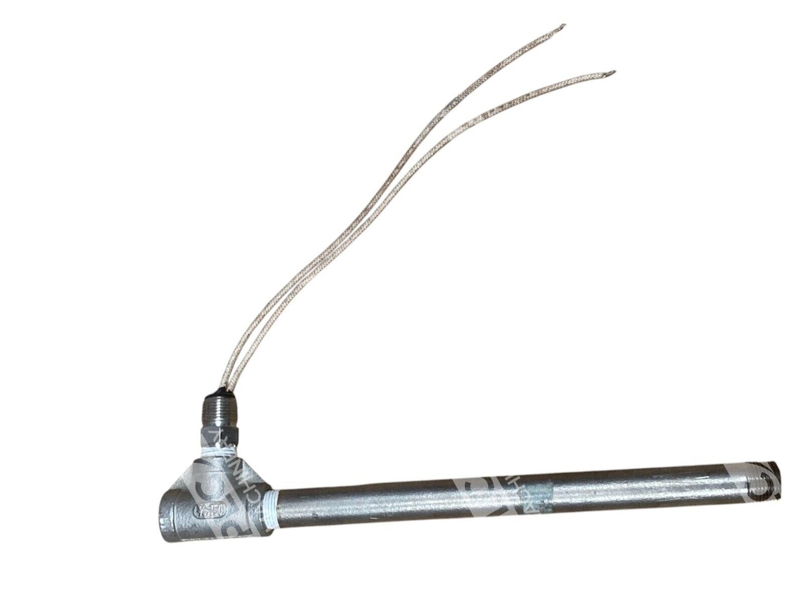 Thermowell 3/8-150 - Thermowell Threaded Pipe Section W/ T-Shaped Fitting W/ 2 Wi