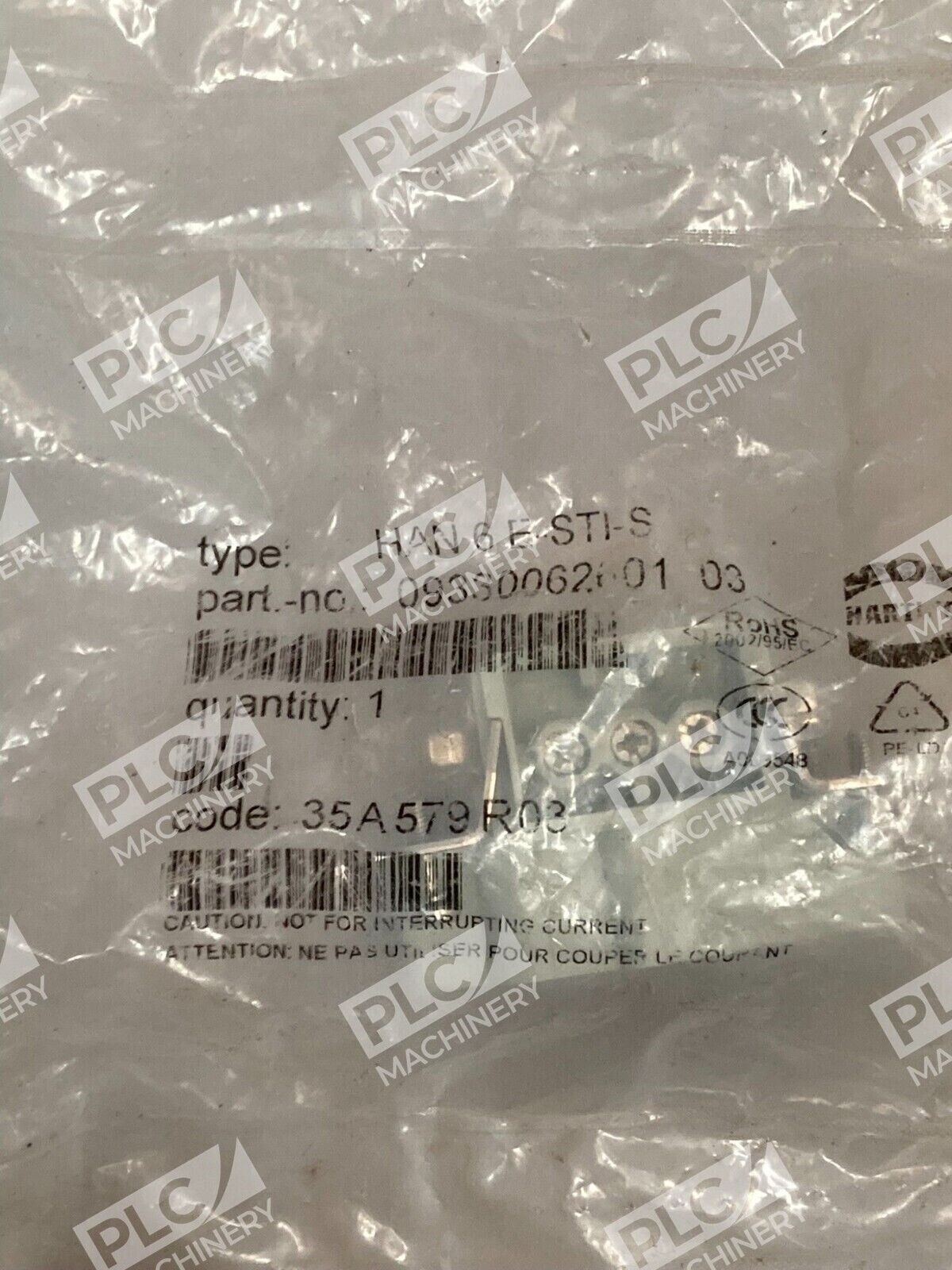 Harting 9330062601 - Harting HAN 6 E-STI-S 35A579R03 Heavy Duty Power Connector 0