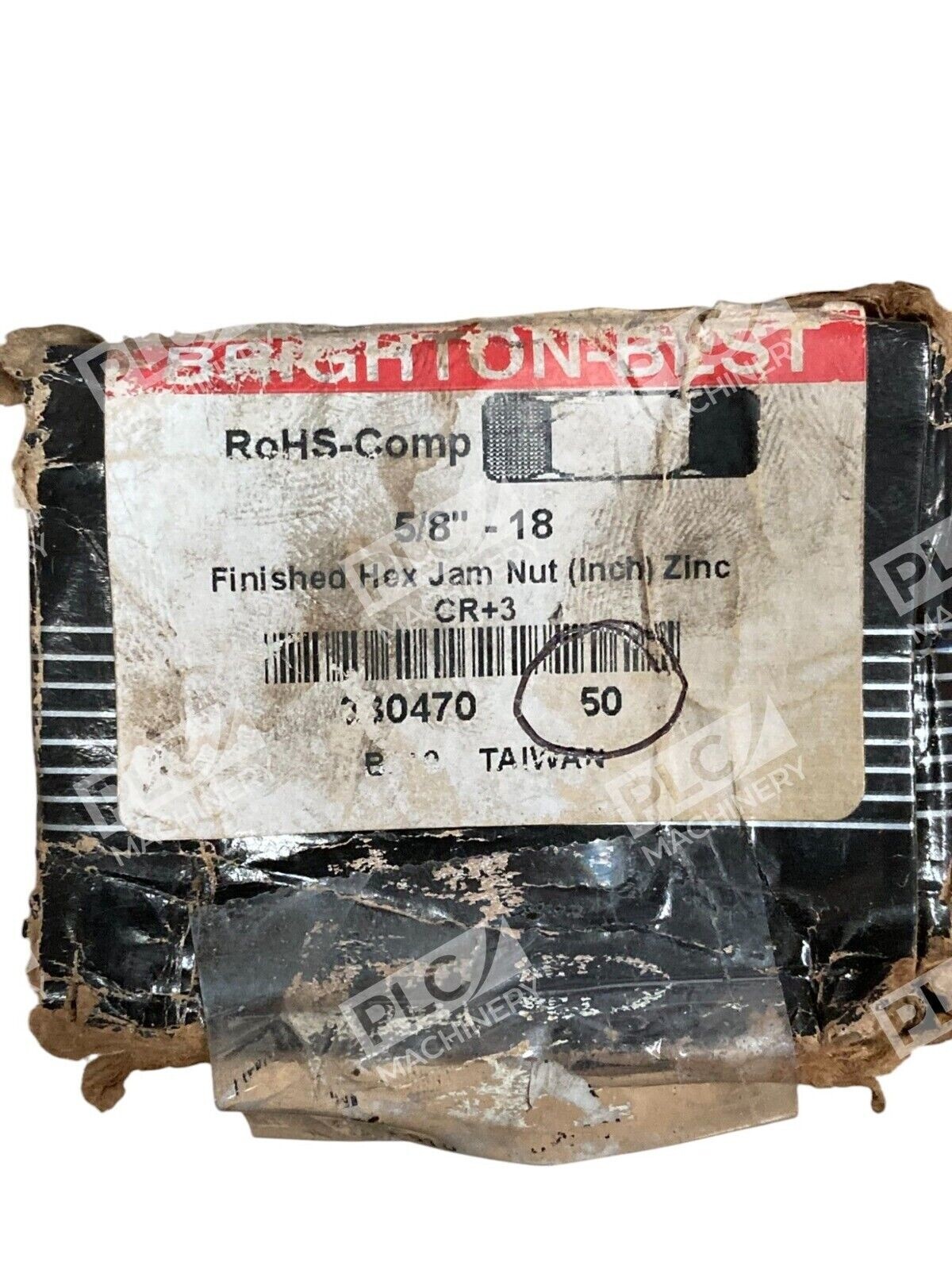 Brighton Best CR+3 Finished Hex Jam Nut (Inch) Zinc Box of 29 5/8"-18 - Image 4