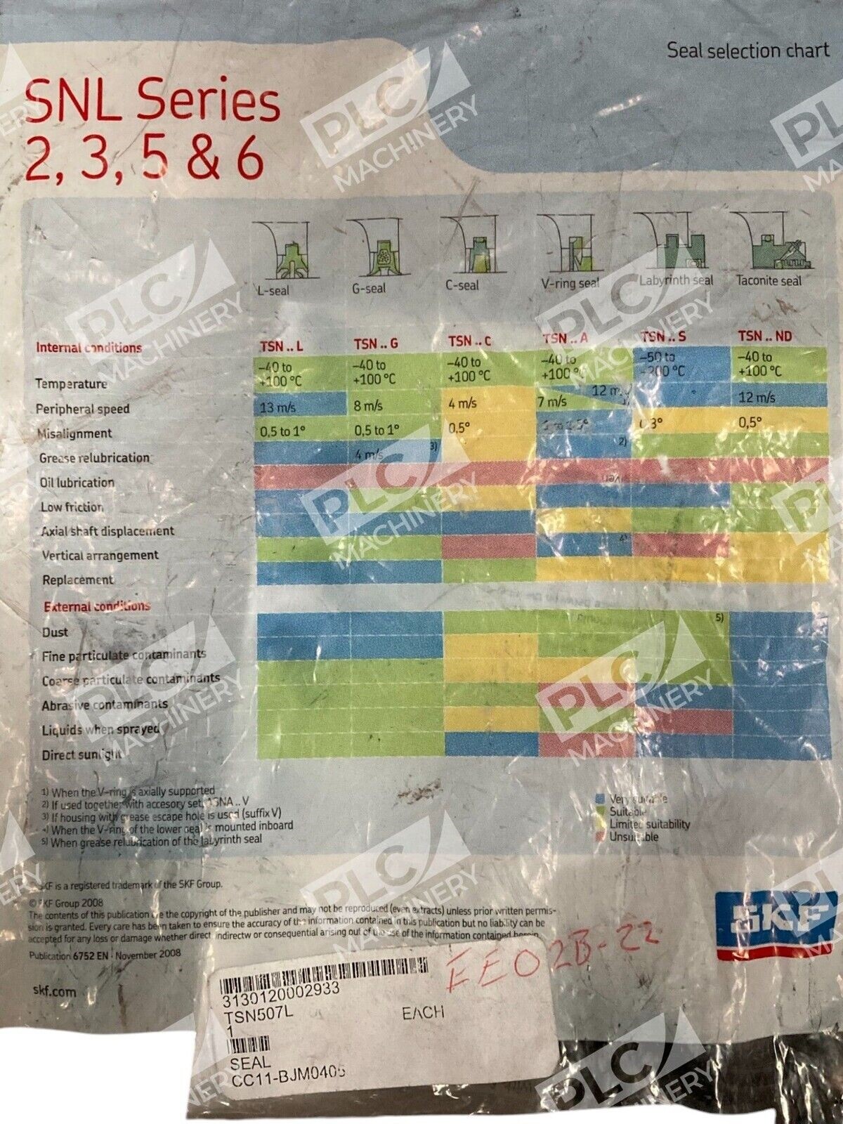 5&6 Bearing Seal TSN507L