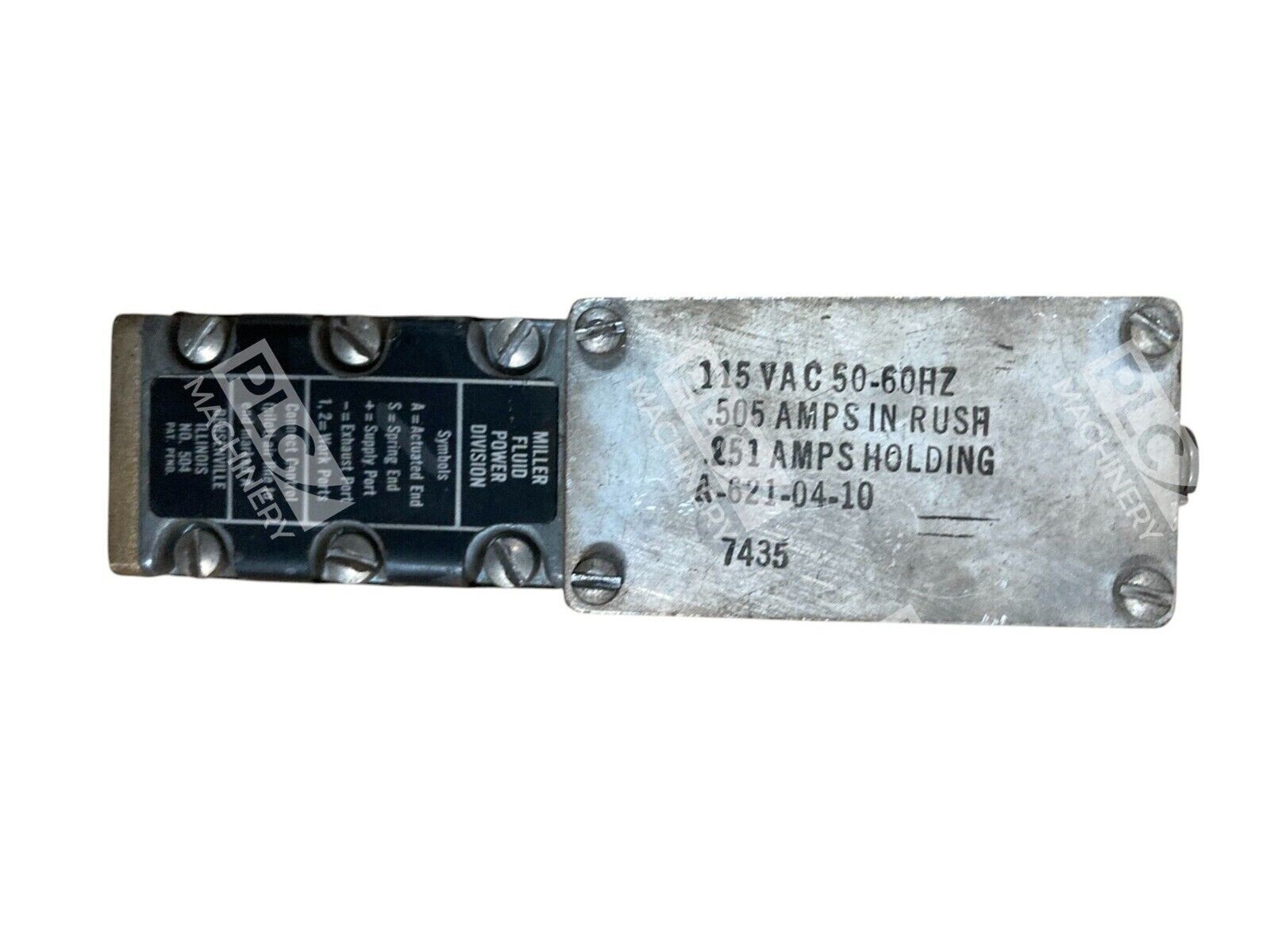 Miller Fluid Power Division 504 Spring Activated Solenoid Valve A-621-04-10 - Image 3