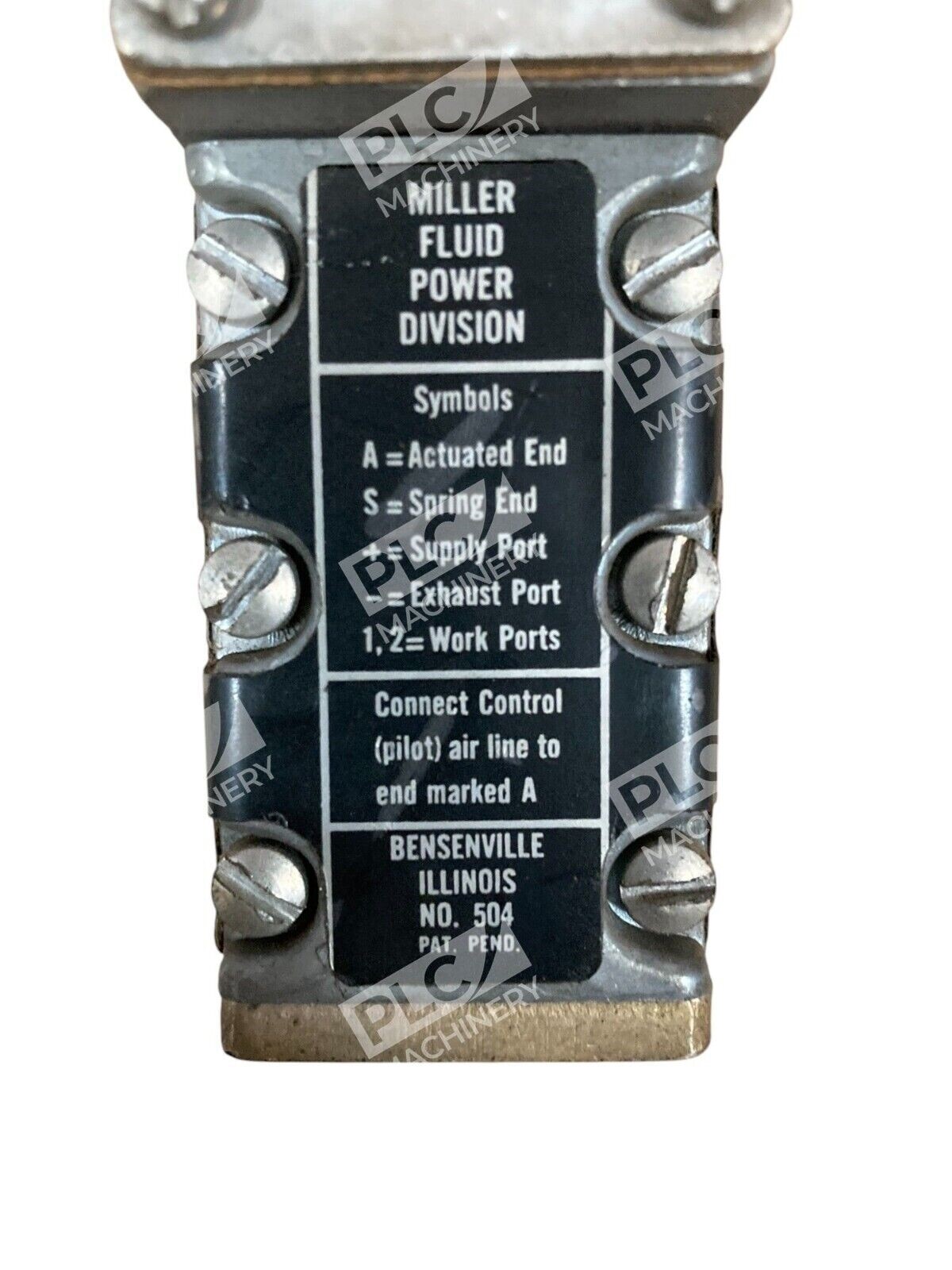 Miller Fluid Power Division 504 Spring Activated Solenoid Valve A-621-04-10 - Image 4
