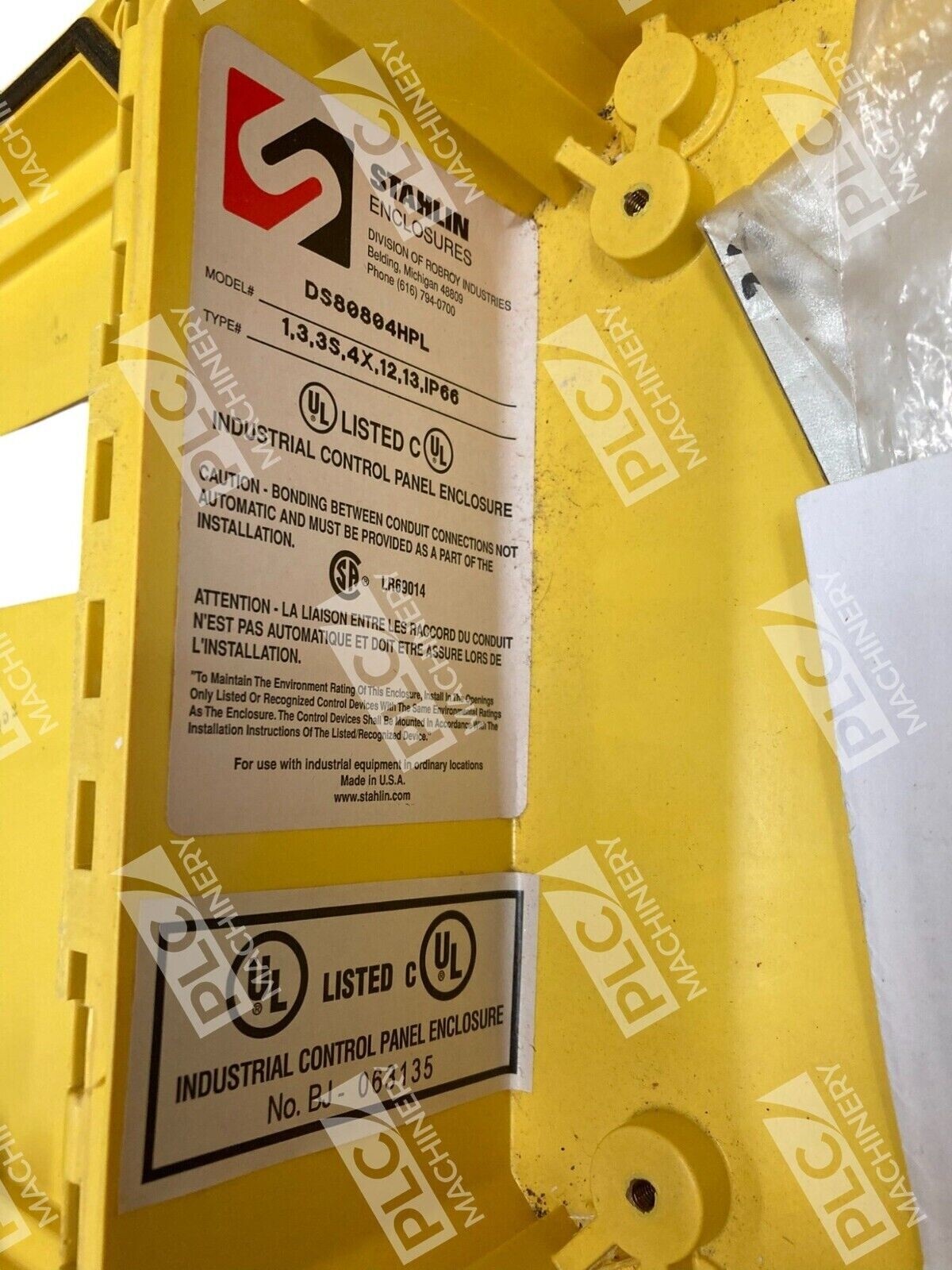 Stahlin Enclosures Yellow DiamondShield Enclosure DS80804HPL - Image 4