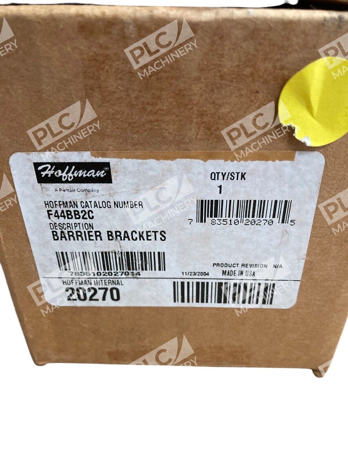Hoffman F44BB2C - Hoffman 20270 Box Of 5 Barrier Brackets F44BB2C