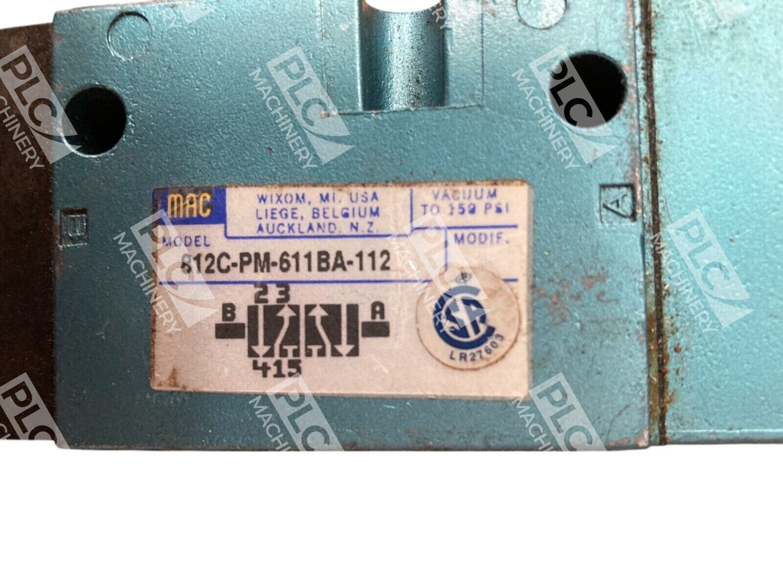 MAC P8.5W 24VDC PME-611BAAA Valve Assembly 812C-PM-611BA-112 - Image 3