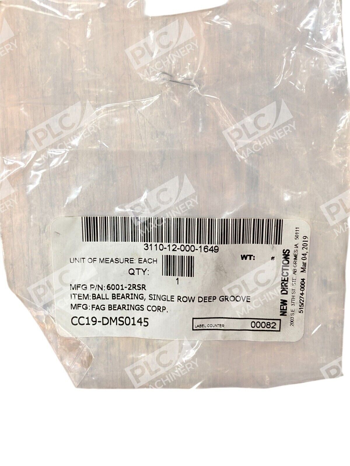 FAG Bearings Single Row Deep Groove Ball Bearing 6001-2RSR - Image 4