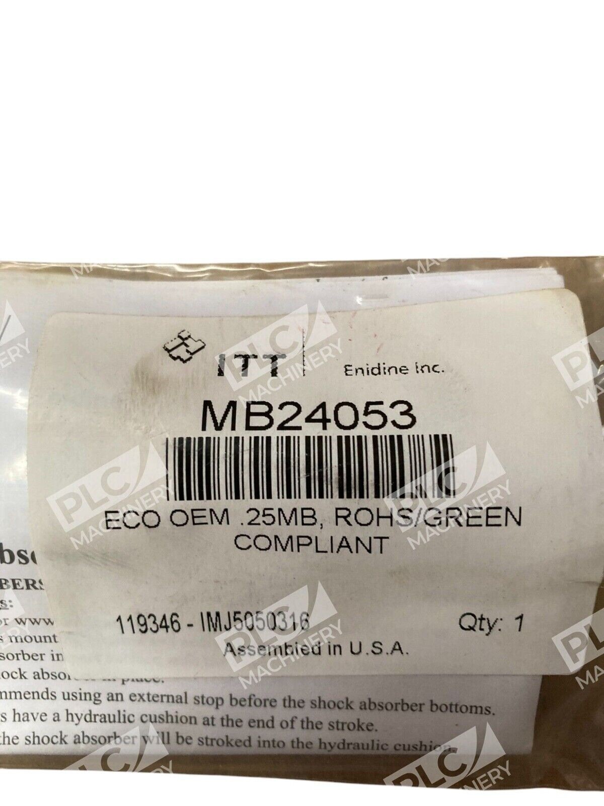 ITT Enidine .25MB ROHS Green Compliant Hydraulic Shock Absorber MB24053 - Image 4