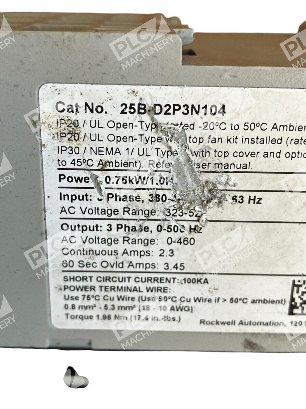 Allen Bradley Adjustable Frequency Powerflex 525 AC Drive 25B-D2P3N104 /A - Image 3