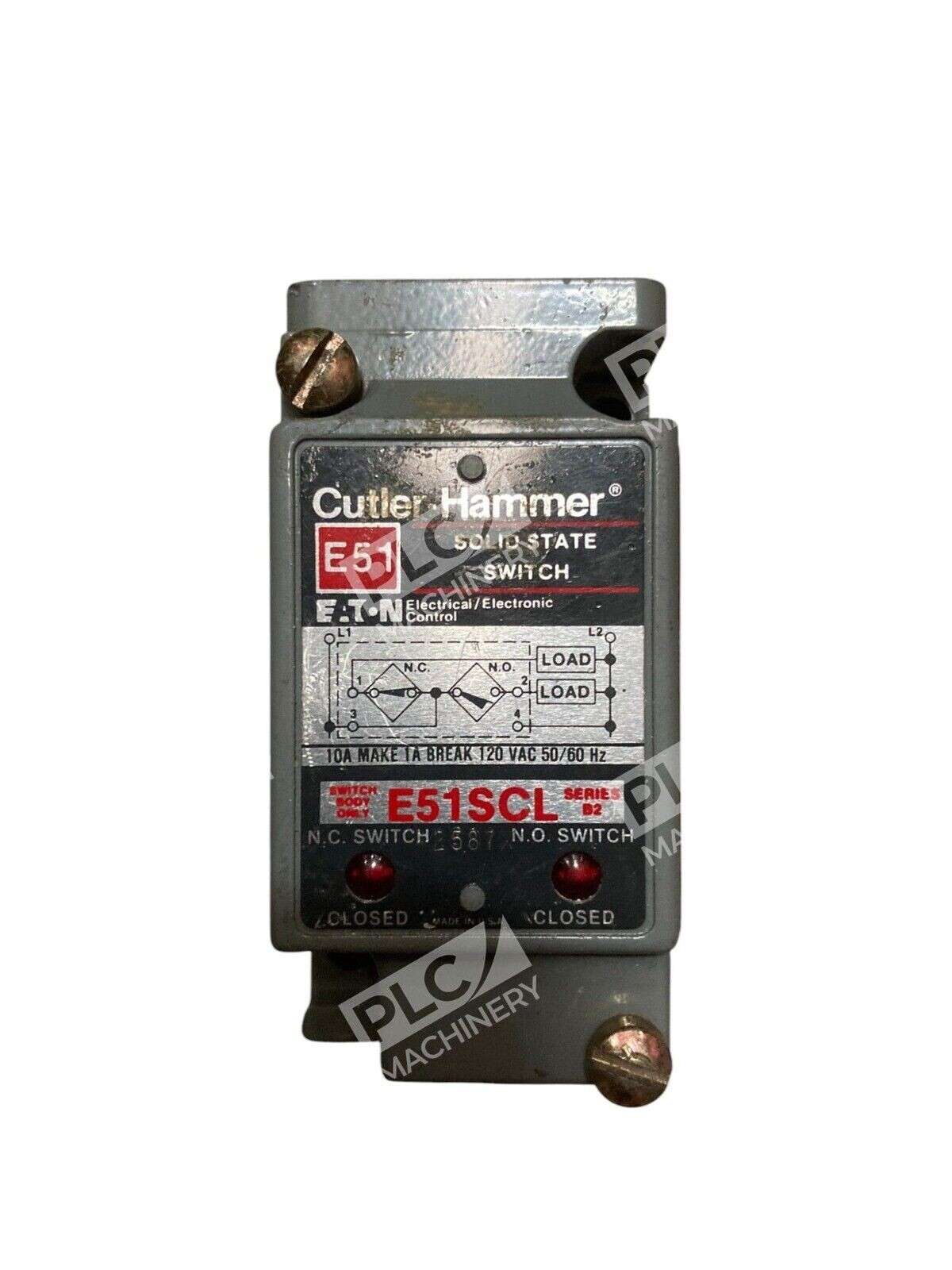 Cutler Hammer E51SCL /B2 - Cutler Hammer Eaton 10A 120VAC Solid State Switch Body E51SC