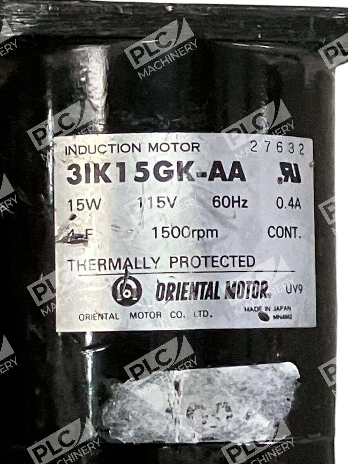 Oriental Motor 0.4V 115V 150RPM 15W 4uF Induction Motor 3IK15GK-AA - Image 3