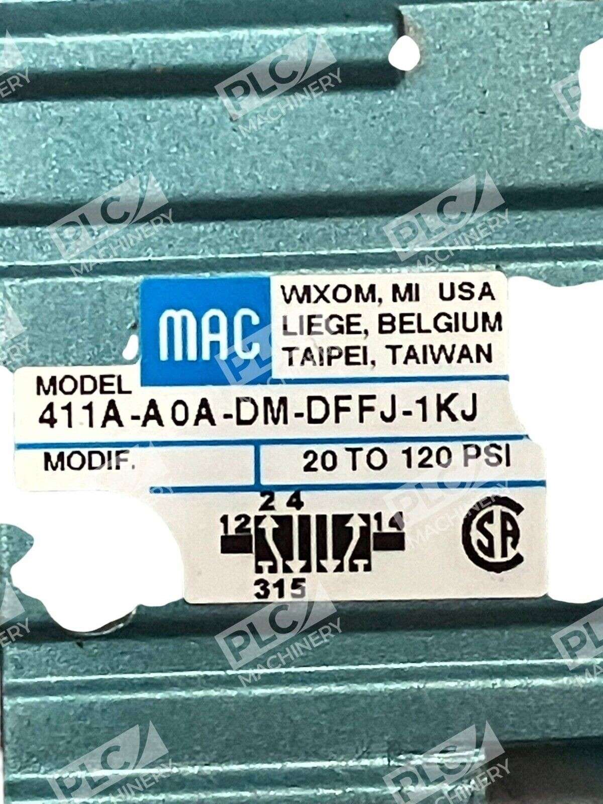 MAC Solenoid Valve 411A-A0A-DM-DFFJ-1KJ - Image 3
