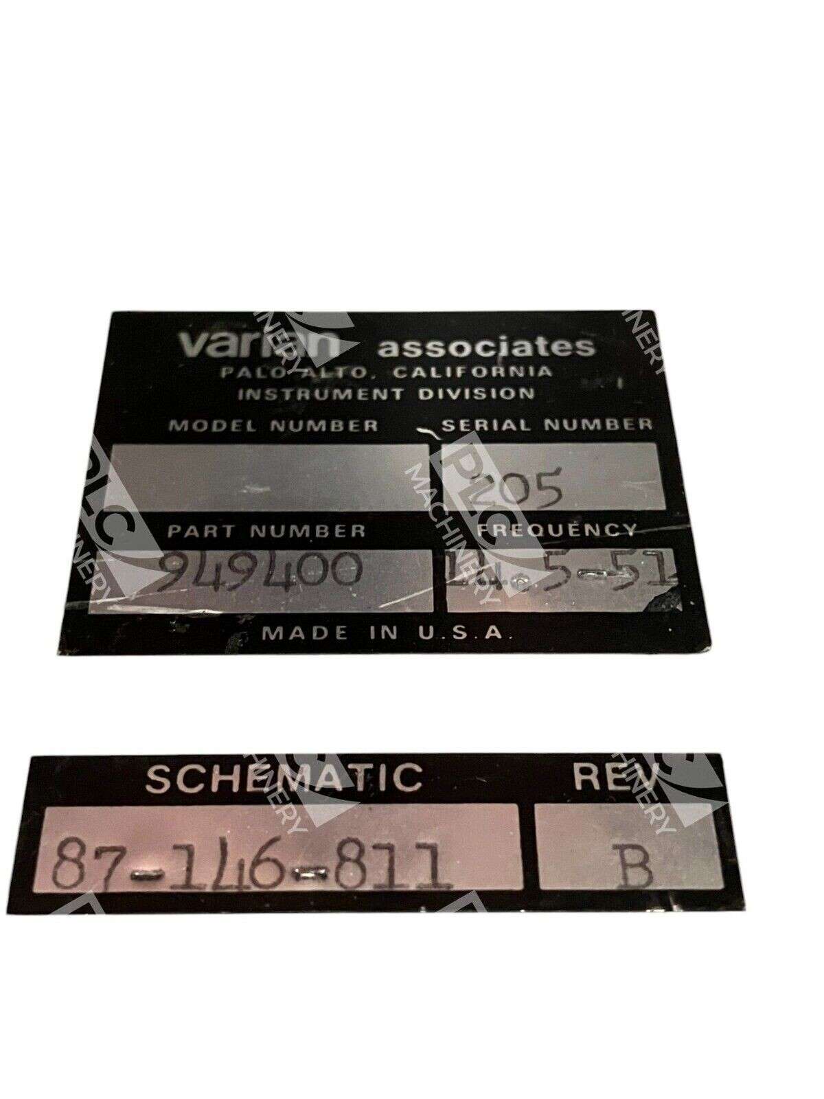 Varian Associates 87-146-811 Rev B 205 12.5-51Hz Probe 949400 - Image 4