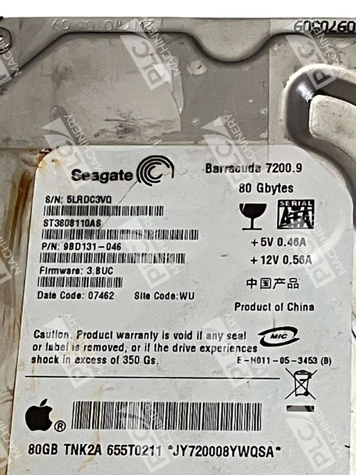 Seagate Apple Barracuda 7200.9 80GB TNK2A 655T0211 Hard Drive 9BD131-046 - Image 3