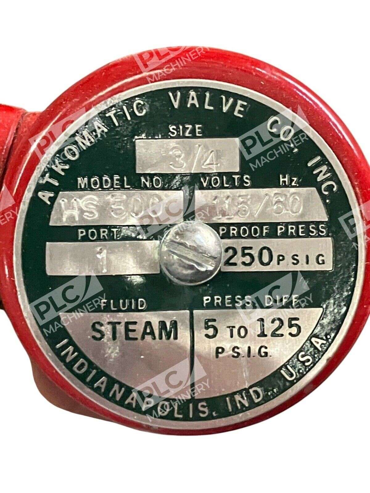Atkomatic Valve 3/4" 1" 250PSIG Steam 5-125PSIG Valve HS500 - Image 3