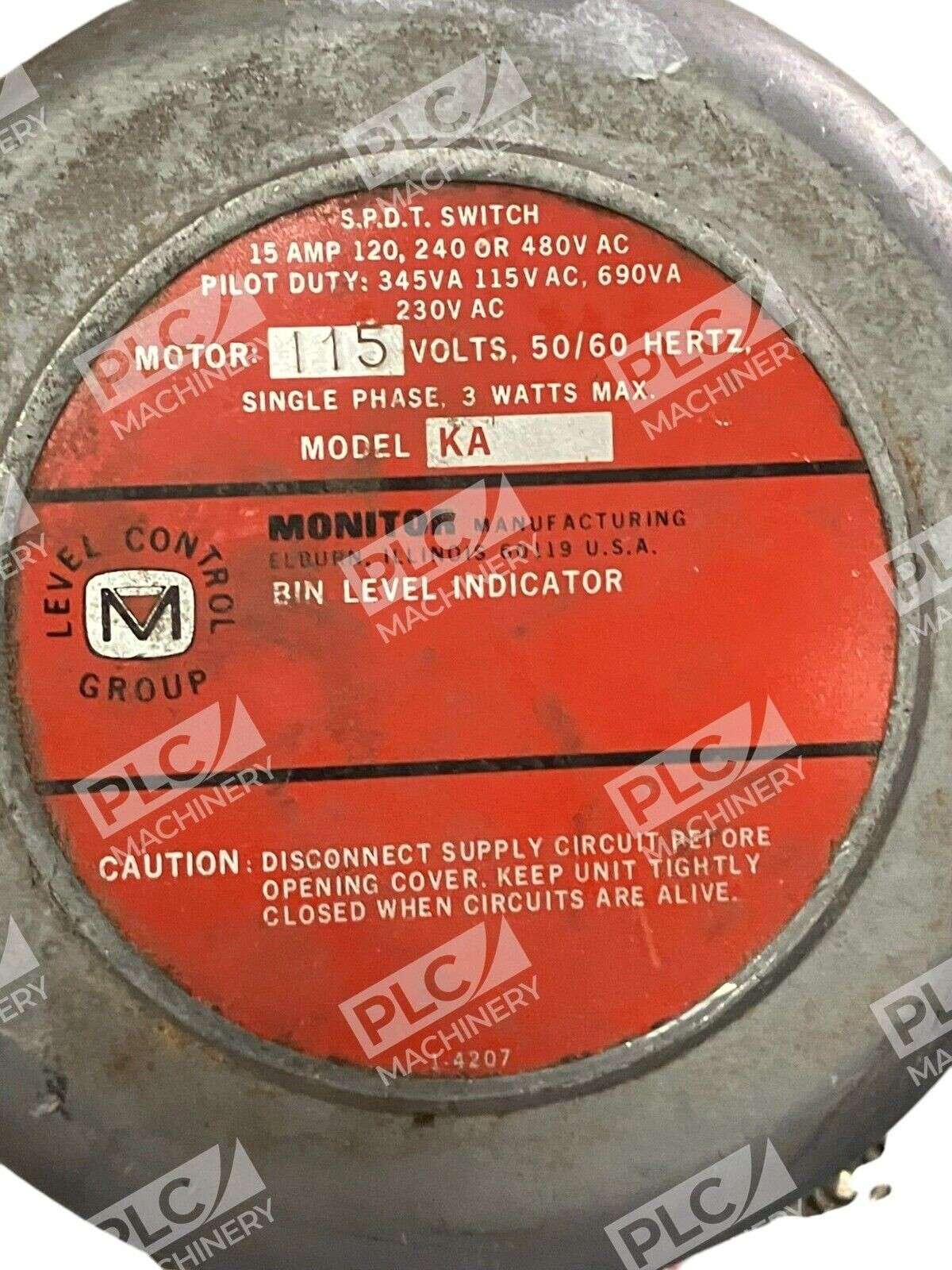 Monitor KA - Monitor Manufacturing SPDT Switch 115V 1Ph 3W Bin Level Indi