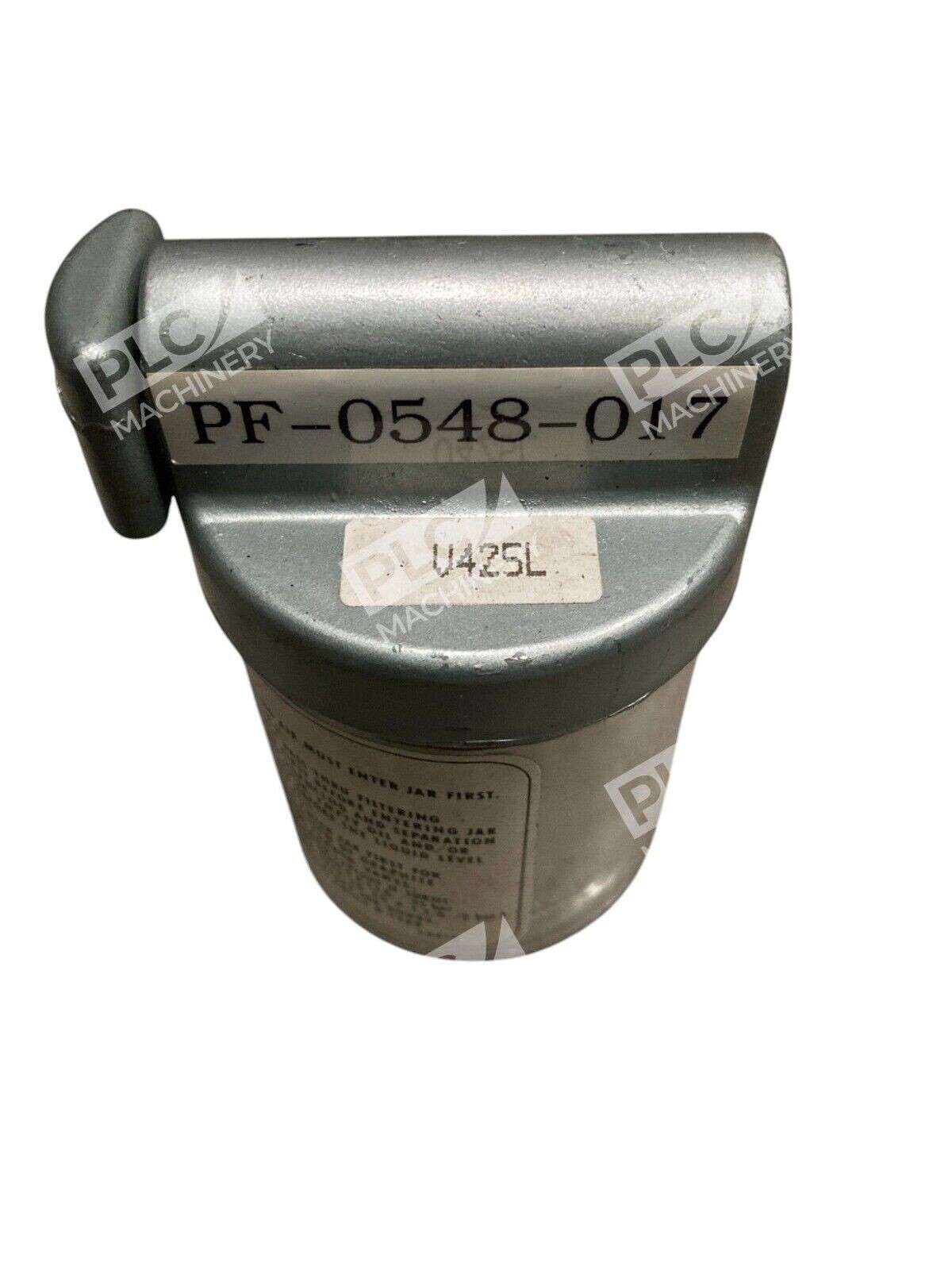 Gast PF-0548-017 Muffler Silencer Glass Jar Intake Filter V425L - Image 2