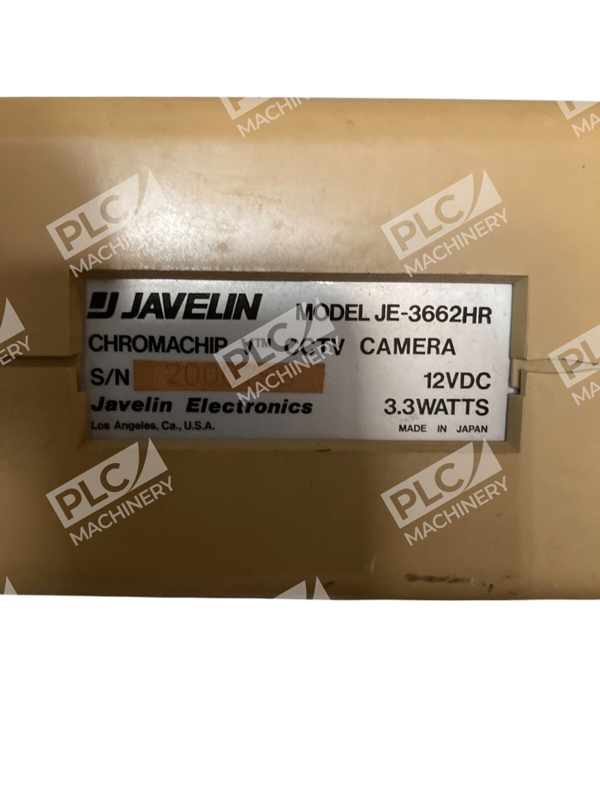 Javelin Electronics 12VDC 3.3W Chromachip V CCTV Camera JE-3662HR - Image 3