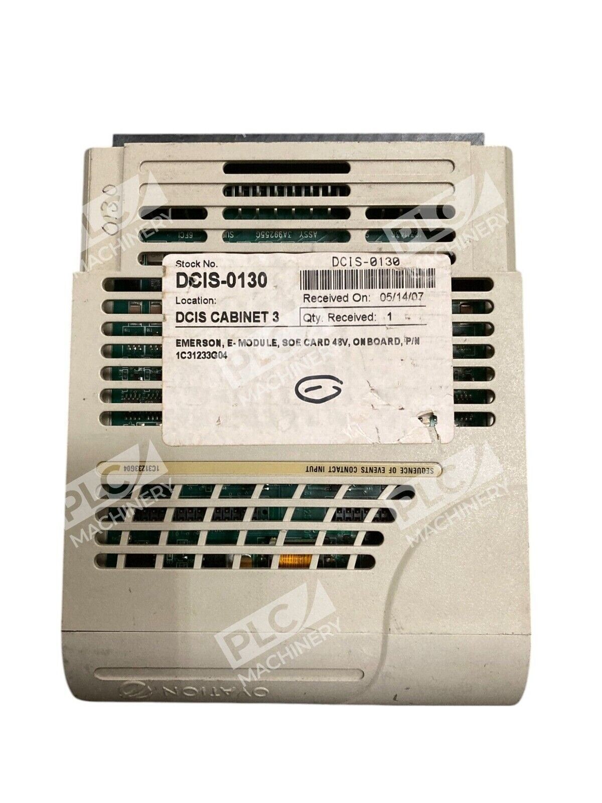 Emerson 1C31233G04 - Emerson SOE Card 48V Onboard EModule Sequence Of Events Cont