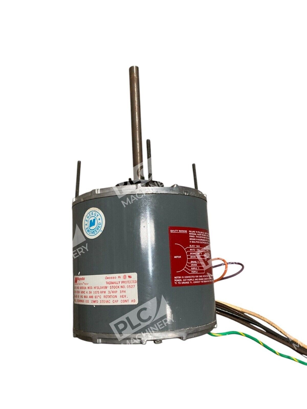 Magnetek HF3L045N - Magnetek 0527 Ser04G 66003A 4.5A 1075RPM 3/4HP Universal Ele