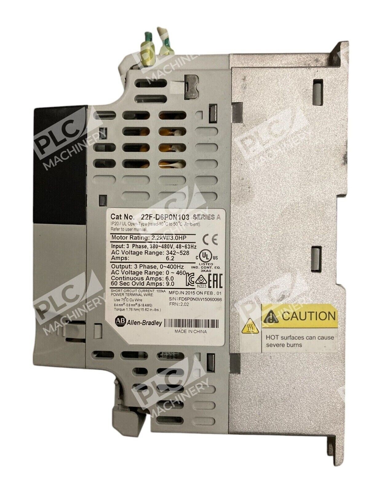 Allen Bradley Power Flex 4M 3 Phase 2.2kW/3.0HP AC Drive 22F-D6P0N103 /A - Image 3
