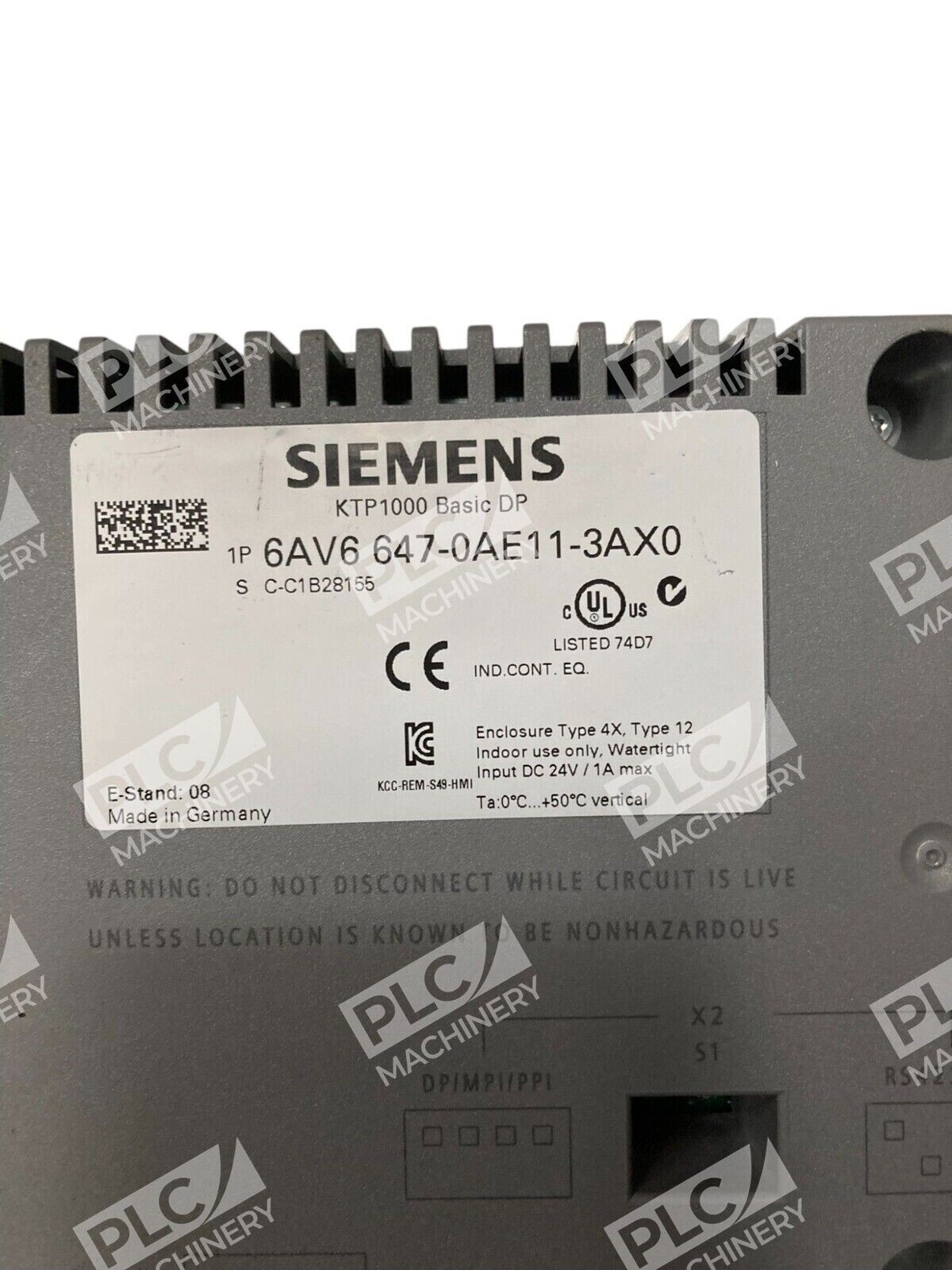Siemens Touch Simatic Panel KTP1000 Basic DP 6AV6 647-0AE11-3AX0 - Image 3