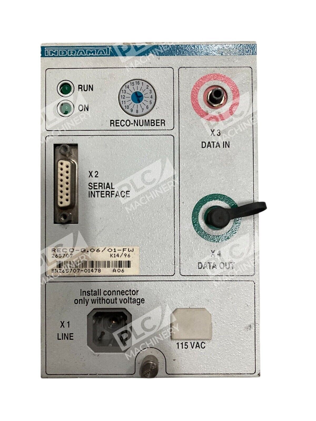Indramat 265707 8-Slot Interface Module RECO-G.06/01-FW - Image 3