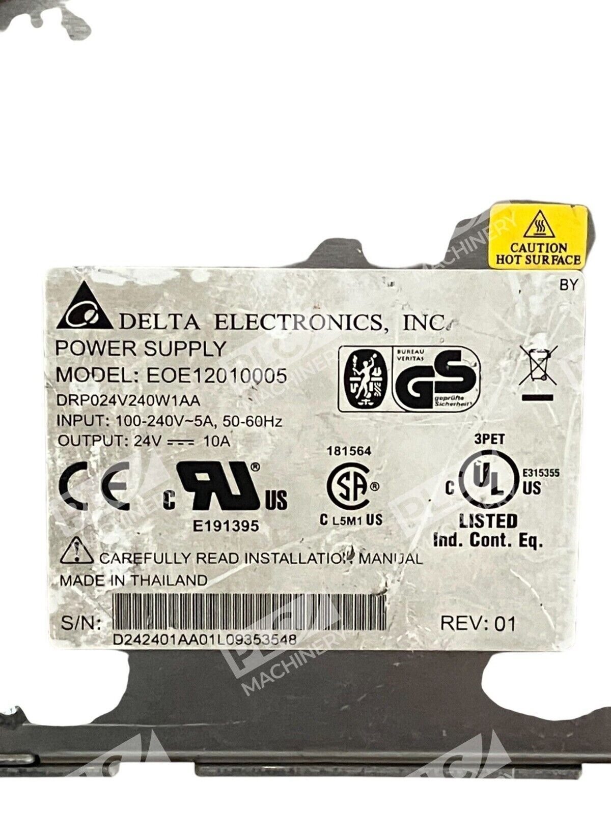 Delta Engineering Cliq DRP024V240W1AA Power Supply EOE12010005 - Image 3