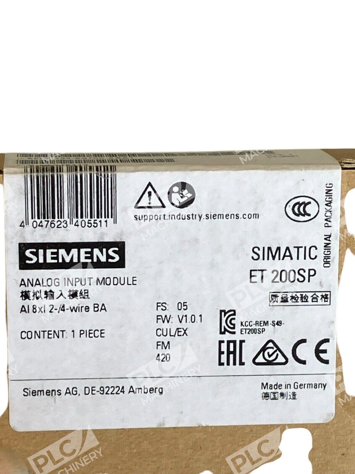 Siemens Simatic ET 200SP Analog Input Module 6ES7 134-6GF00-0AA1 - Image 3