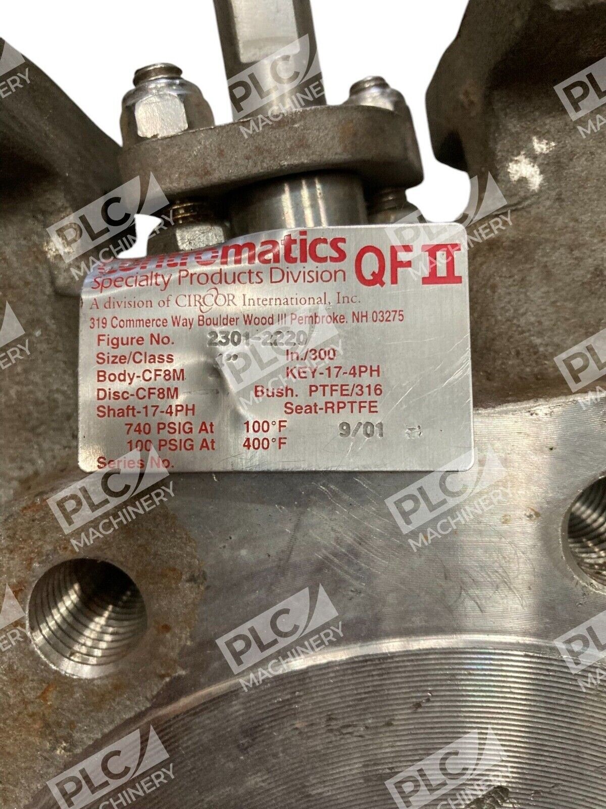 Contromatics QFII Nibco LCS 6822 1" CF8M KEY-17-4PH Butterfly Valve 2301-2220 - Image 4