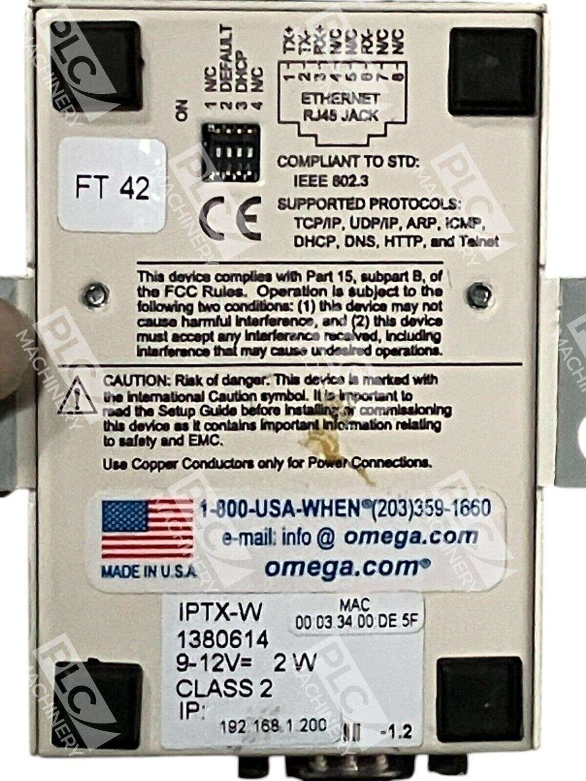 Omega IPTX-W Pressure Temperature i.Server MicroServer 1380614 - Image 3