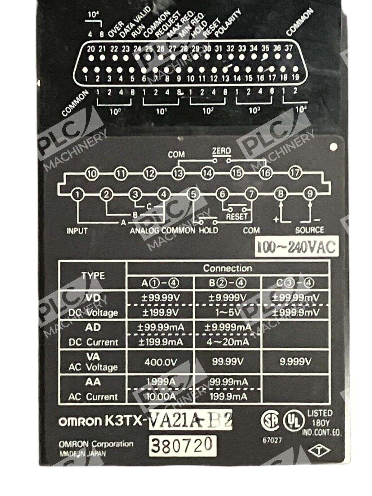 Omron 100-240VAC Panel Meter K3TX-VA21A-B2 - Image 3