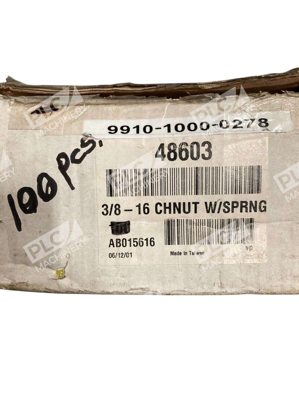 Fastenal 48603 - Fastenal 3/8-16 AB015616 Channel Nut W/ Spring 48603 (Box of