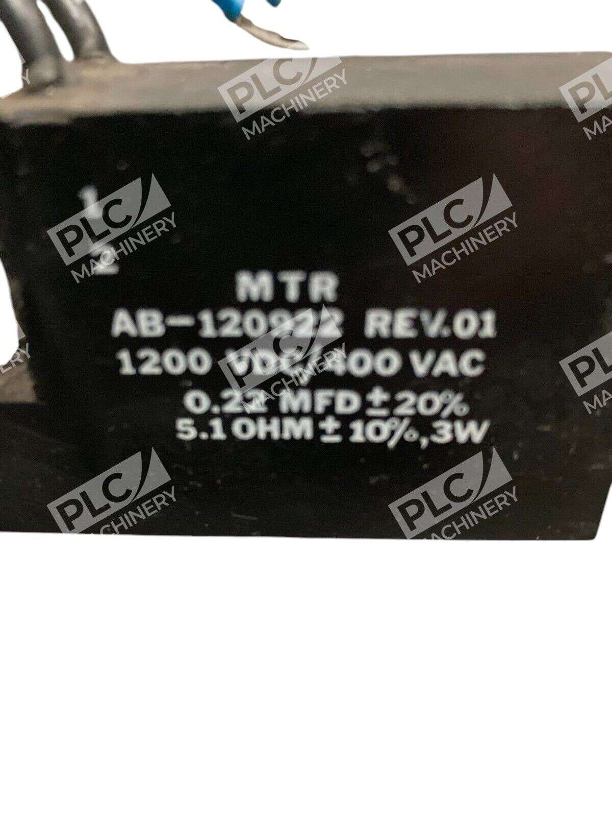MTR 1200VDC/400VAC 0.22MFD 5.1Ohm Capacitor AB-120922 Rev 01 (lot of 4) - Image 4